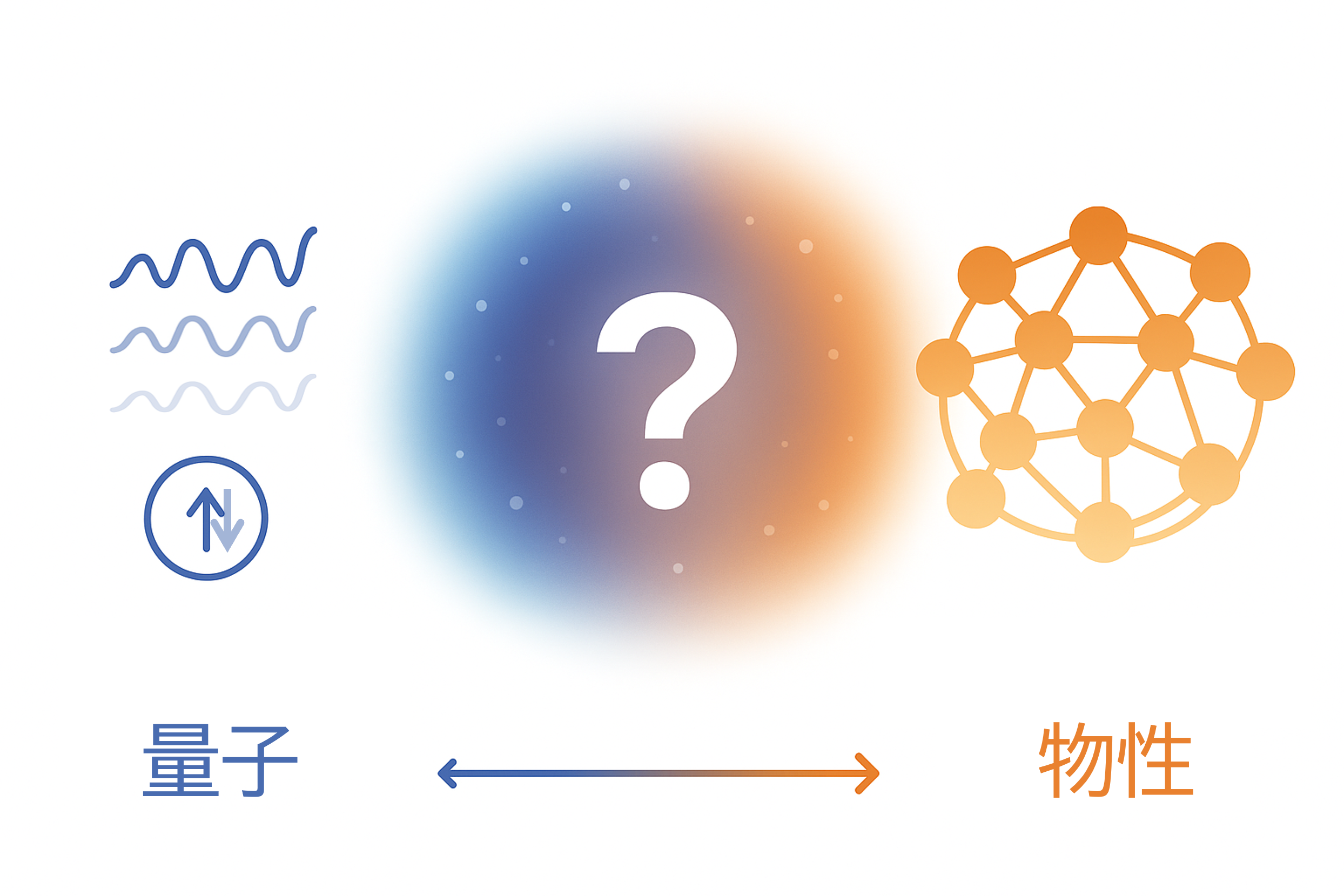 量子と物性の概念図